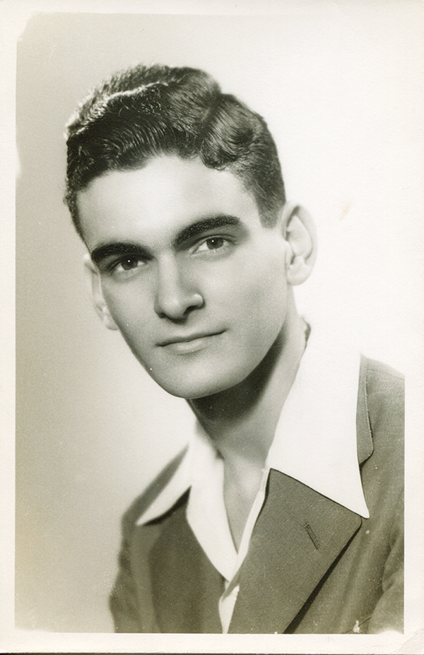 Martinez is pictured as a student in 1945 at Hillsborough High School in Tampa.